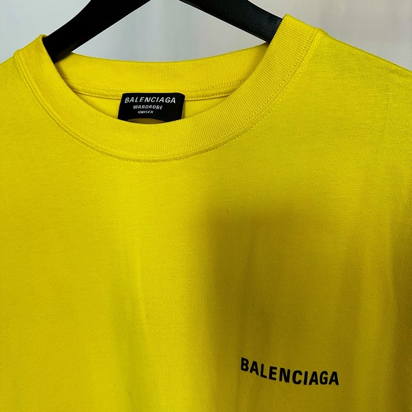 Balenciaga Medium Fit T-Shirt 'Yellow' size L - Picture 5 of 10